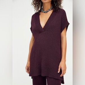 Free People Ocean Drive Sweater vest Set (just sweater top) Sz large